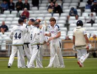 YorkshirePlayers-CelebrateWicket-SmithKait2-3-0525